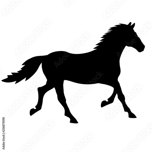 Trotting horse silhouette