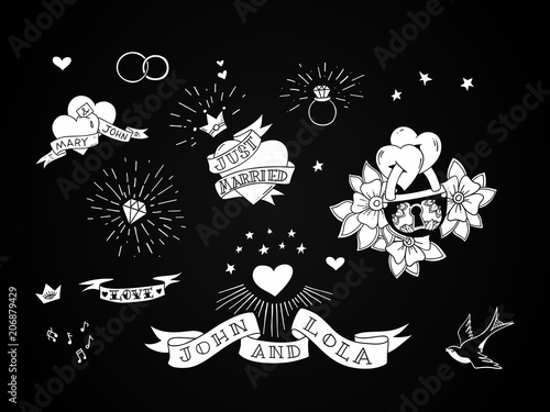 Set of hand drawn tradition...