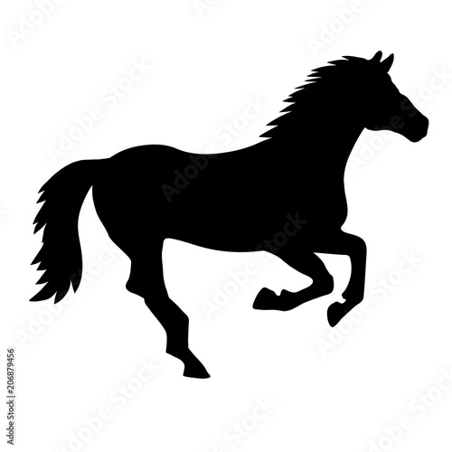 Galloping horse silhouette