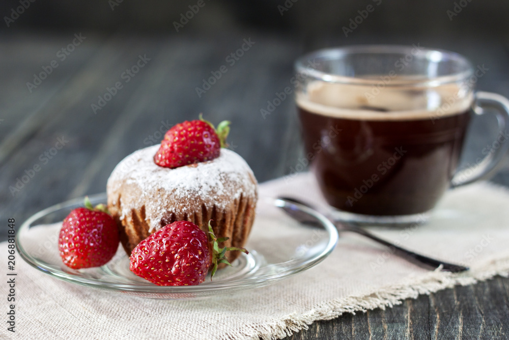 cupcakes on a wooden table cupcakes on a wooden table
