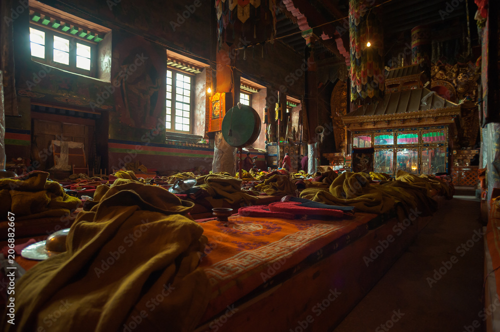 Inside the Shakya Monastery in Tibet