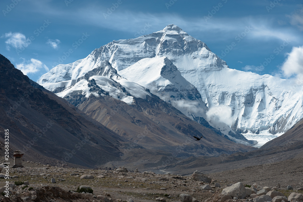 Mount Everest on a sunny day