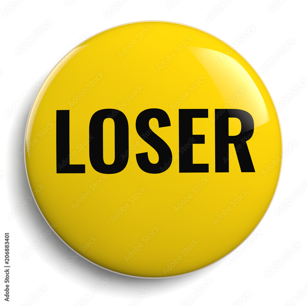 Loser Yellow Round Symbol Isolated Loser Yellow Round Symbol Isolated