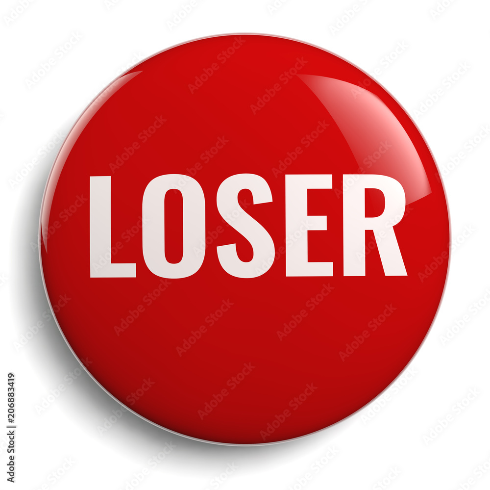 Loser Red Round Symbol Isolated Loser Red Round Symbol Isolated