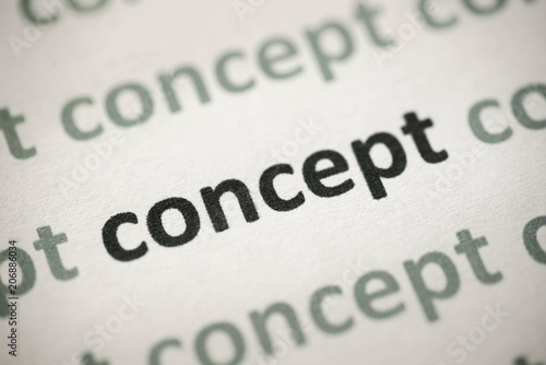 Fotografie word concept printed on paper macro