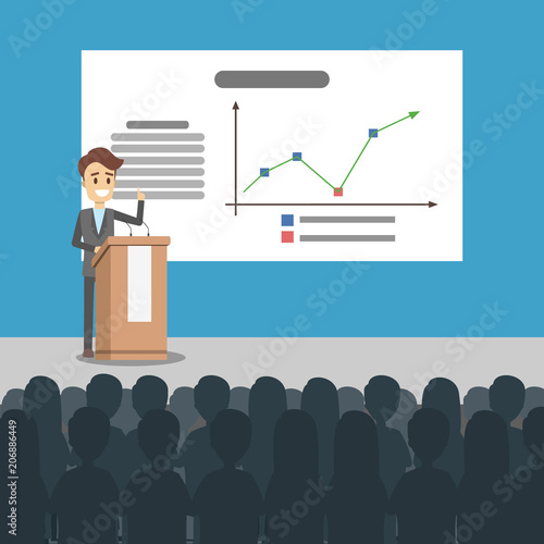 Business presentation illustration.