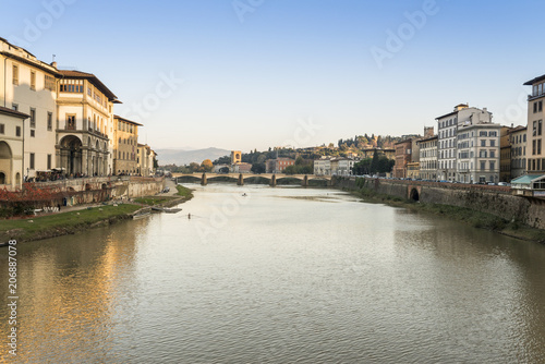 Arno River on its way through Florence