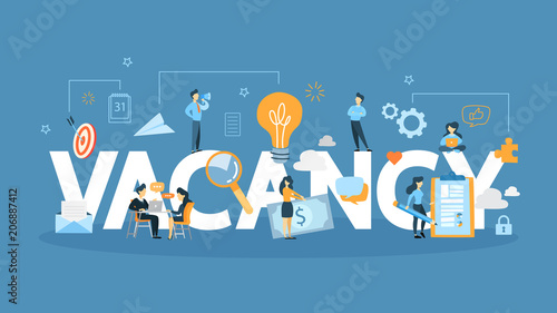 Vacancy concept illustration.