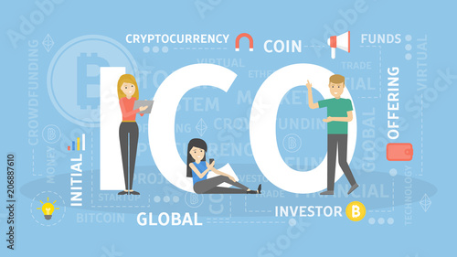 ICO concept illustration.