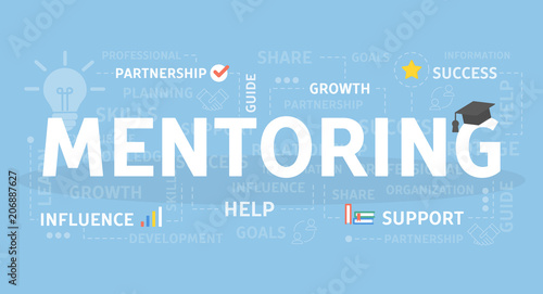 Mentoring concept illustration.