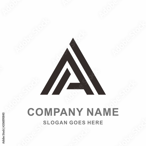 Monogram Letter A Geometric Triangle Architecture Interior Construction Business Company Stock Vector Logo Design Template
