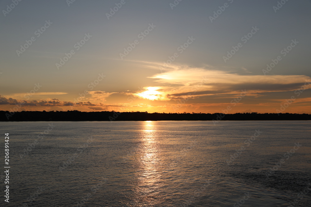 Obraz premium Pôr do Sol Rio Madeira Porto Velho Rondônia