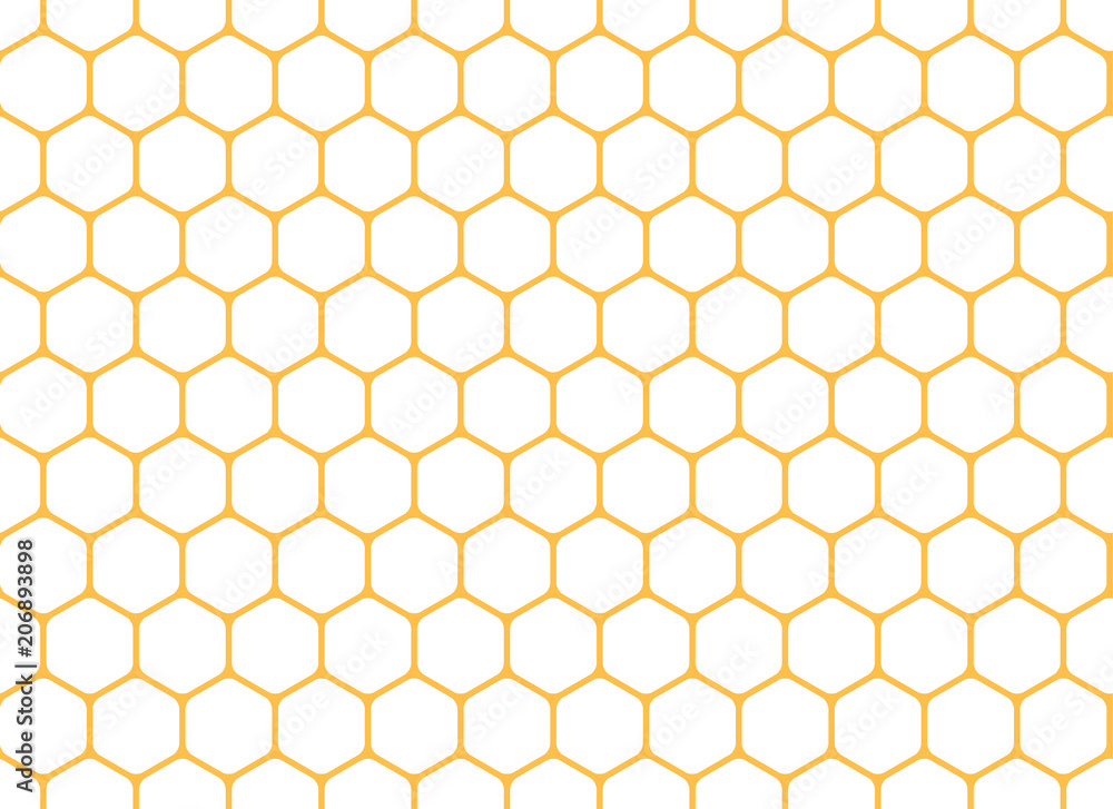 Honeycomb seamless background. Vector illustration.