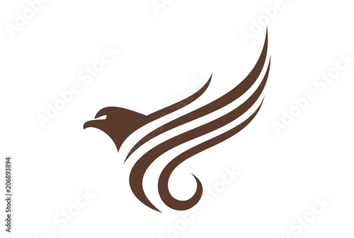 eagle fly graphic vector logo