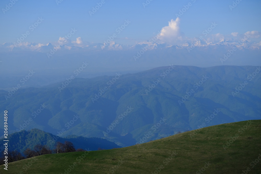 Gruzja, Park Narodowy Borjomi – Kharagauli - górski krajobraz,  punkt widokowy Lomis Mta 