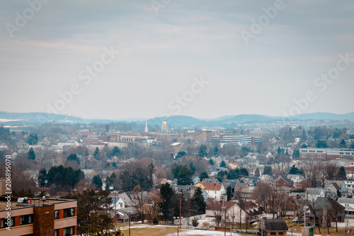 Looking out over Indiana Pennsylvania during a winter morning