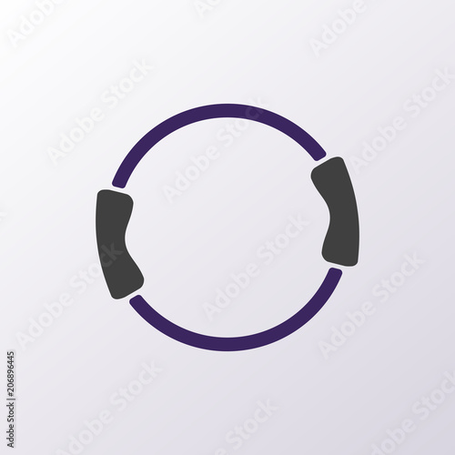 Pilates equipment - dual grip fitness Toning Ring icon isolated