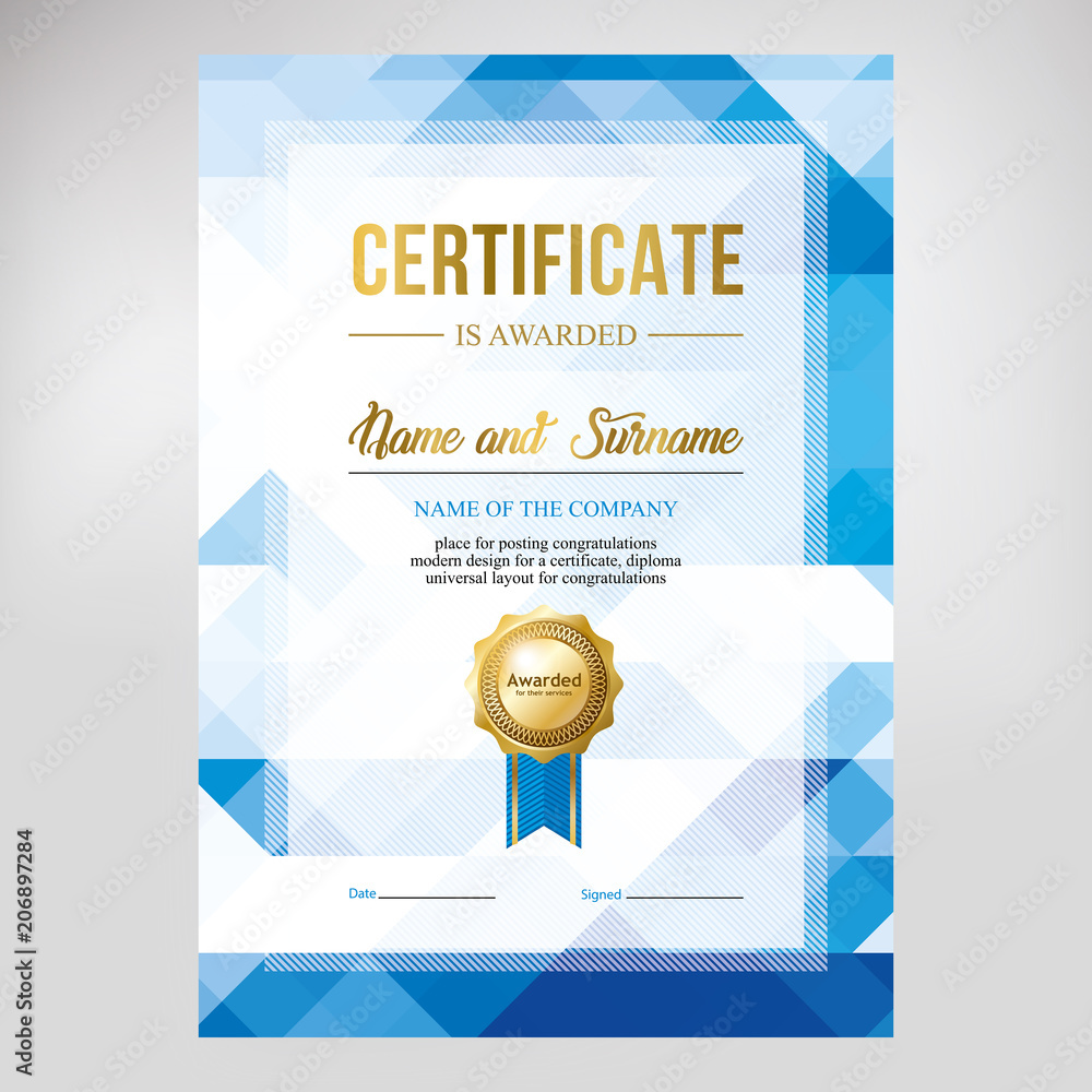 Gift certificate design, honorary diploma, Printing design Foto Gift certificate design, honorary diploma, Printing design Foto
