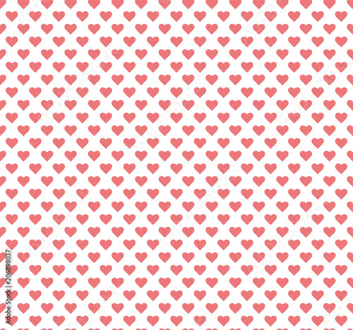 Vector Illustration with Hearts. Abstract Cute Seamless Pattern.