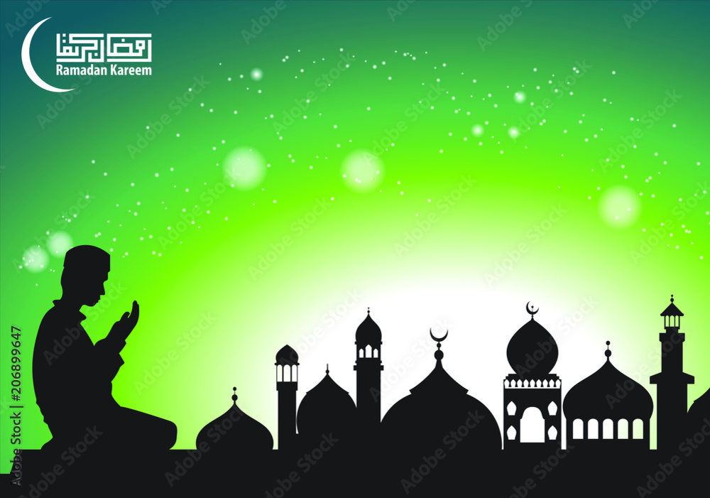  Ramadan kareem background or arabic background, illustration easy to modify