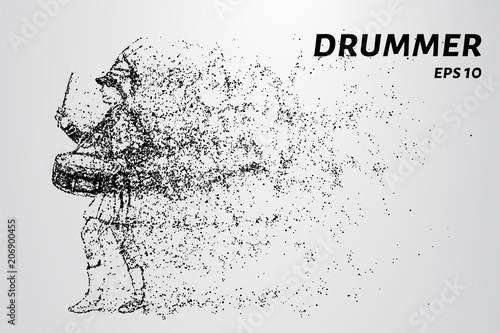 Drummer of the particles. Drummer from the school band.