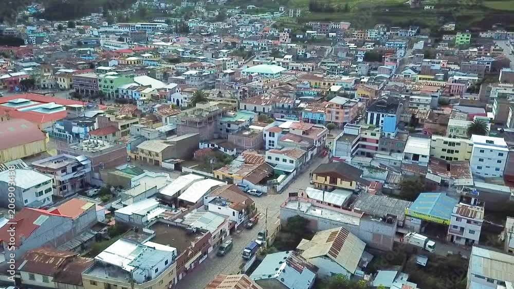 Drone flight over Alausì town Ecuador Drone flight over Alausì town Ecuador