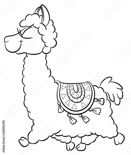 Niedliches Lama - Vektor-Illustration