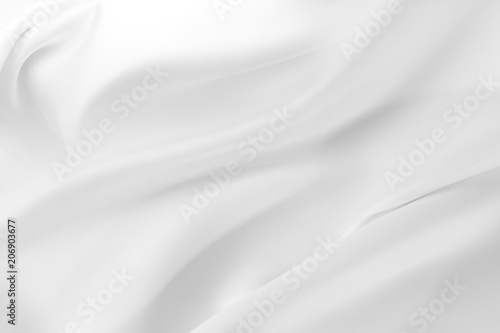 White silk rippled fabric