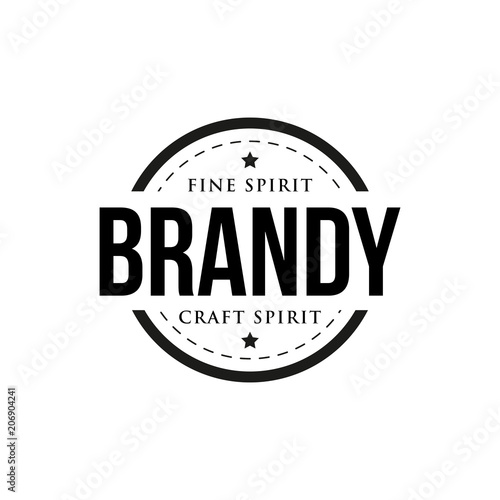 Brandy vintage retro stamp