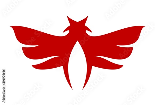 abstract wings bird logo