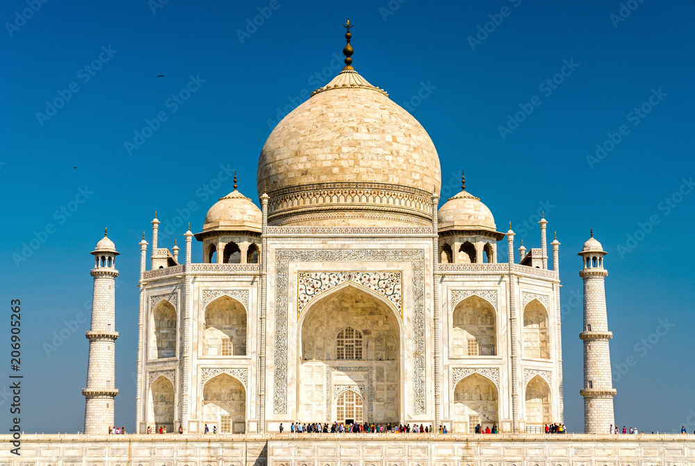 The Taj Mahal, the most famous monument of India. Agra - Uttar Pradesh