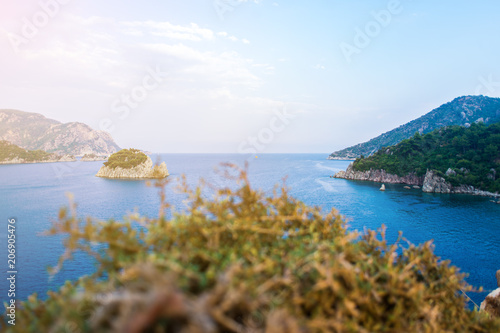 Fototapeta Naklejka Na Ścianę i Meble -  beautiful scenery of the mountains in the sea