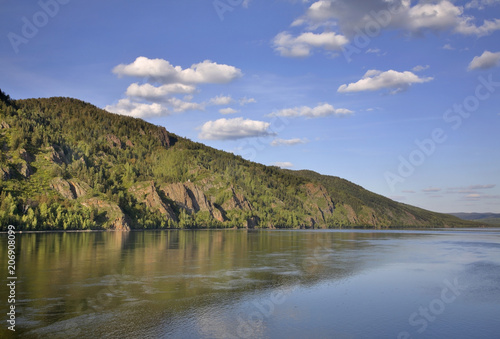 Yenisei river in Divnogorsk. Krasnoyarsk krai. Russia