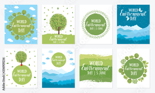 World environment day. Eco friendly ecology concept. .