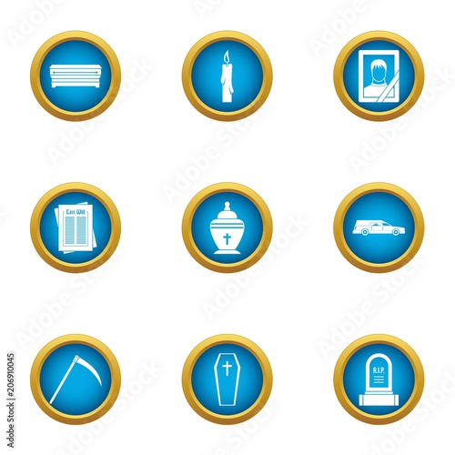 Free Download Grim icons set. Flat set of 9 grim vector icons for web isolated on white background - GFXLoad