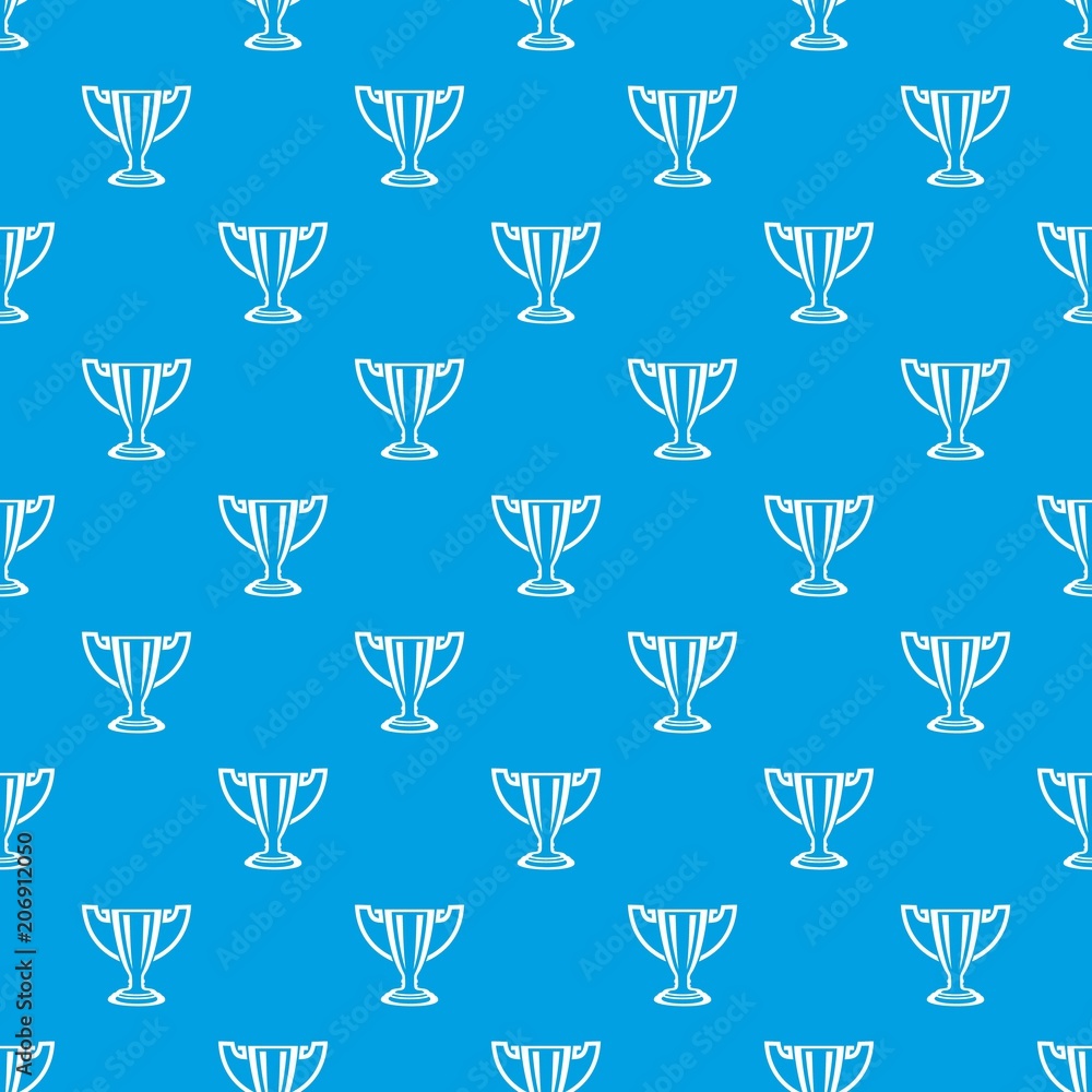 Trophy pattern vector seamless blue repeat for any use Trophy pattern vector seamless blue repeat for any use