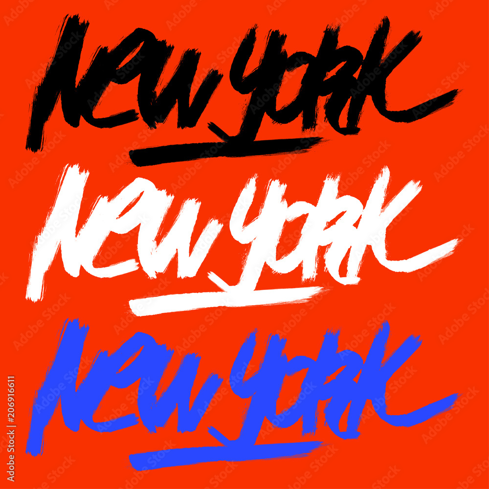 Fototapeta New York lettering text