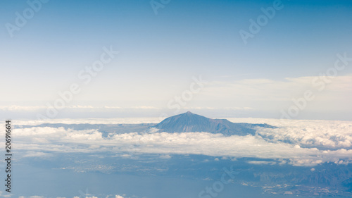 Tenerife island and Mount Teide volcano, aerial view © nikkytok