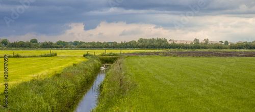 Konstfotografi Panorama of dutch agricultural landscape