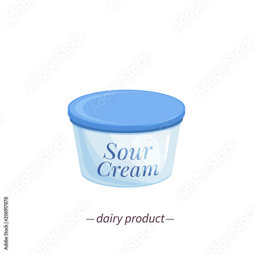 Vector sour cream