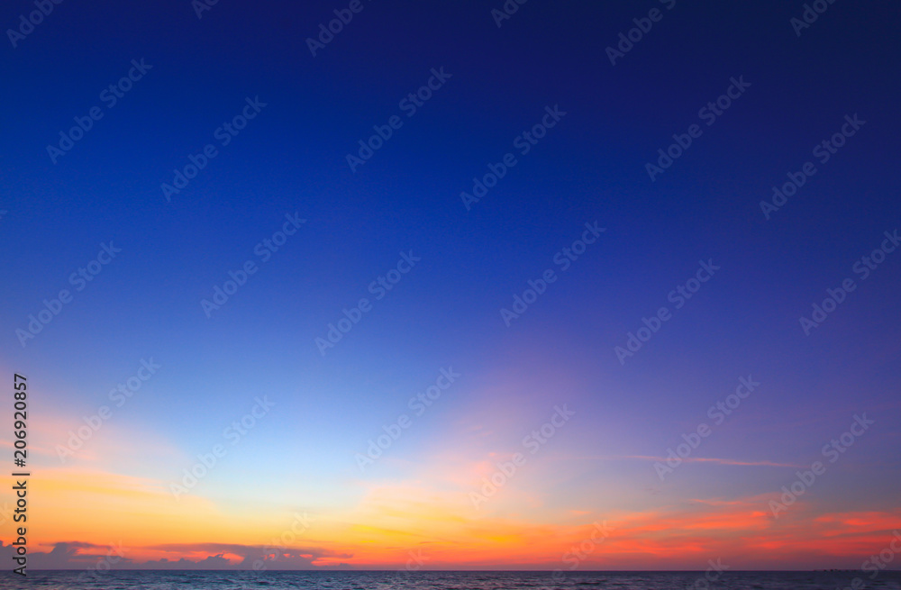 Beautiful sky on twilight time for background