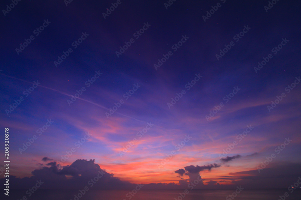 Beautiful sky on twilight time for background