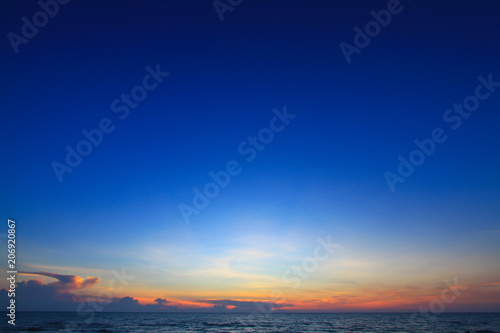 Beautiful sky on twilight time for background