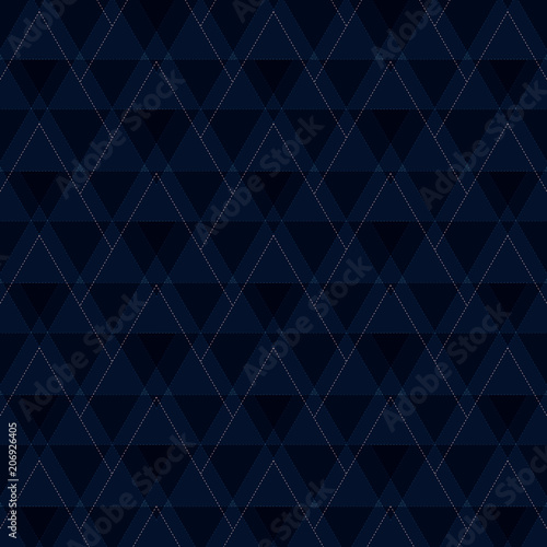 Abstract of blue triangles shapes pattern background, illustration vector eps10