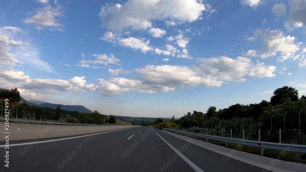 Driving on the Highway, Front View Driving on the Highway, Front View