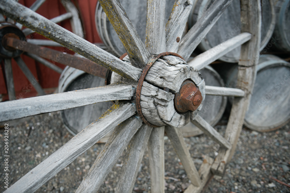 wagon wheel close up