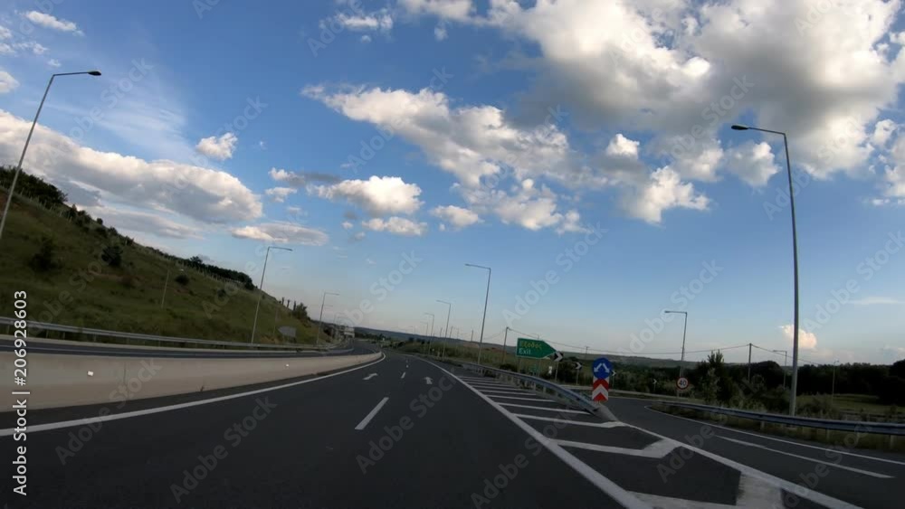Driving on the Highway, Front View Driving on the Highway, Front View