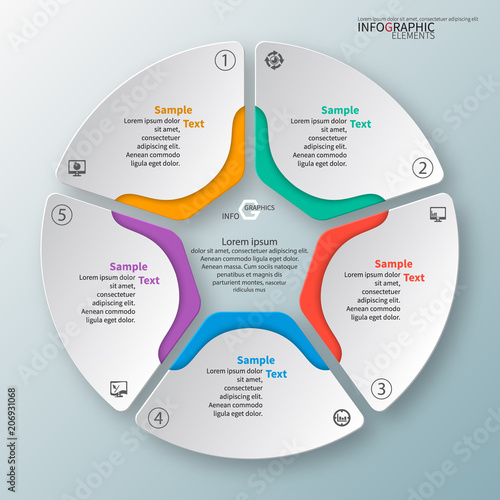 Abstract 3D Paper Infographics