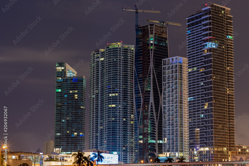 Miami Night Skyline