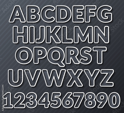 ABC.Silver creative metal alphabet letters